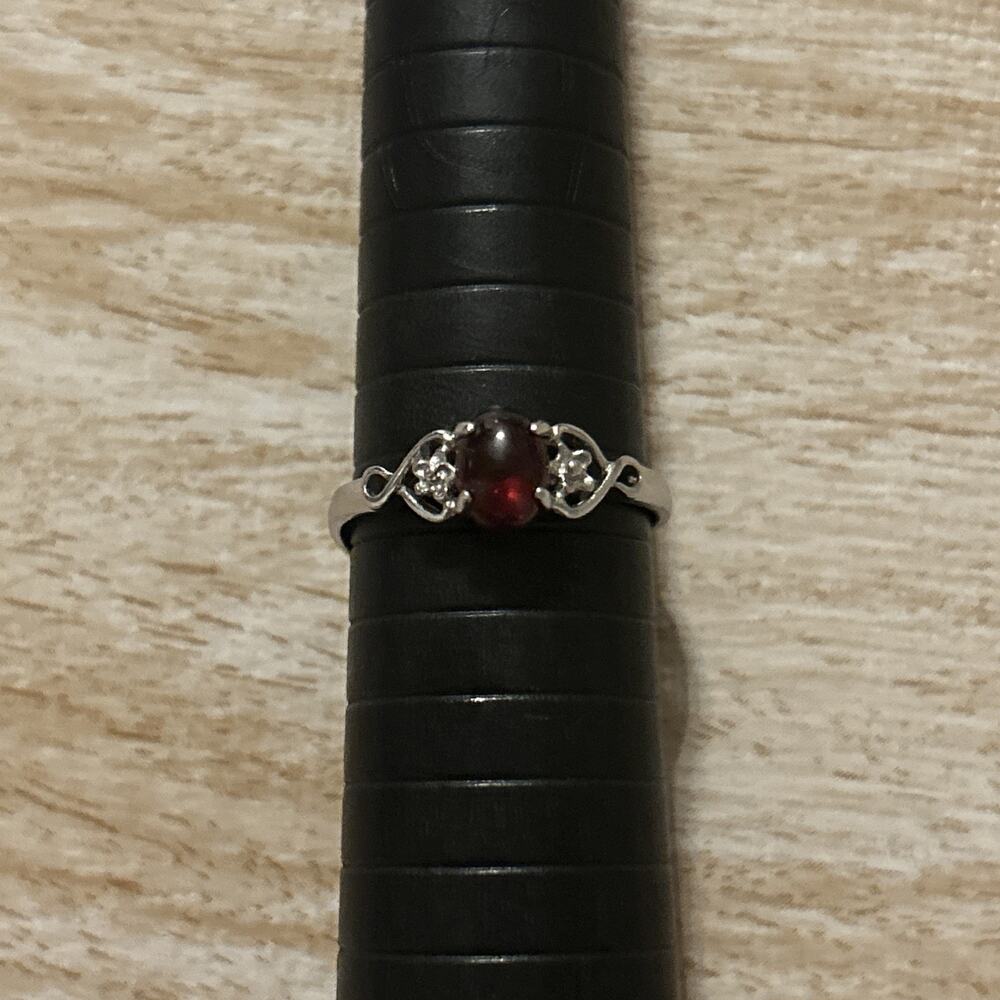 Garnet 925 Ring Size 7